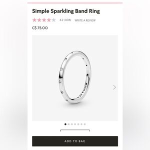 Simple sparkling band ring
